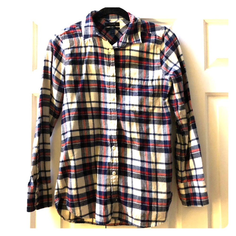 J.Crew flannel plaid button down size small